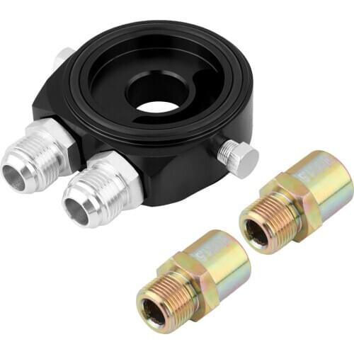 New Oil Filter Sandwich Plate Aluminum Oil Filter Cooler Sandwich Plate Adapter 1/8 NPT Oil Cooler Kit M20 X 1.5 Dropshipping