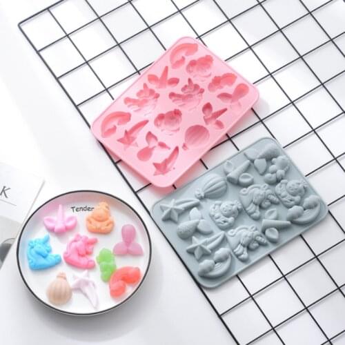 New Silicone Cake Cold Mousse Chocolate Candy Pudding Tool Mermaid Unicorn Shape DIY Homemade Kitchen Baking Tools Decoration