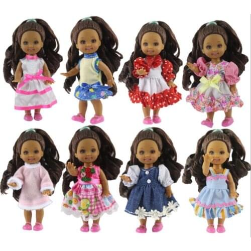 Little Kelly Doll Clothes for 10 inches Dolls Accessories Doll Different Clothes set