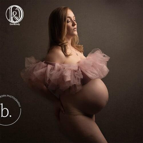 Don&Judy Tulle Maternity Dresses Accessories Top for Photo Shoot Pregnancy Photography Prop For Pregnant Women Clothes 2020
