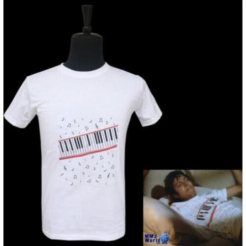 RARE MICHAEL JACKSON MJ Piano Beat It MTV Casual Cotton Punk Shirt Tee