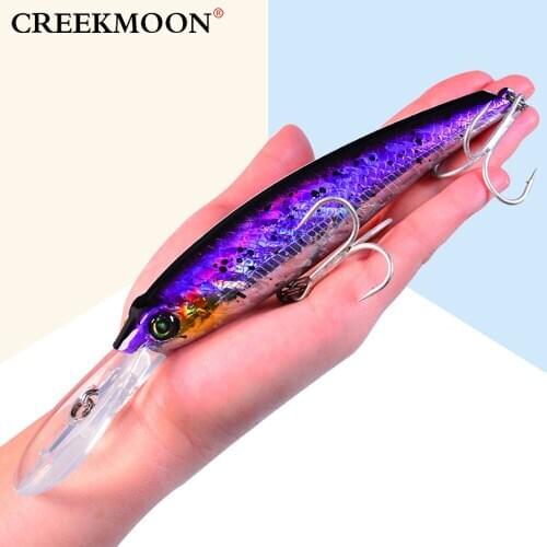 Fishing lure 46.5g-1.64oz Big Minnow Lure with 2/0# Hooks 10 color Fishing Bait 19.5cm-7.68" Big Hard Bait