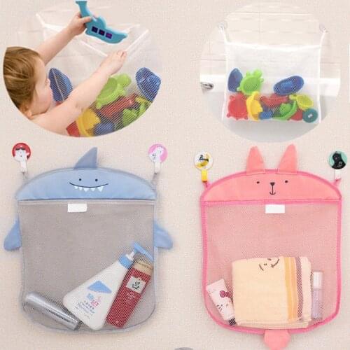 Bath Toys Bag Baby Bathroom Mesh Bag for Kids Basket for Toys Net Cartoon Animal Shapes Waterproof Cloth Sand Toys Beach Storage