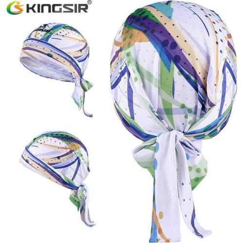 Kingsir Quick Dry Cycling Head Scarf Sun Breathable Anti-UV Men Bandana Protection Hiking Riding Cap Ciclismo Pirate Hat