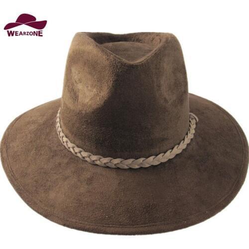 2016 new fashion Suede felt hats Classic fedora Jazz Bullfighting hat church hats woman toca masculina hat simple maison michel