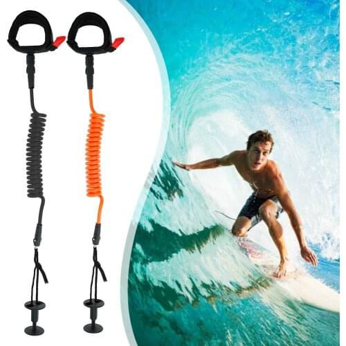 5 FT Coiled Surfboard Leash Surfing Stand UP Paddle Board Ankle Leash Sup Board Foot Leg Rope Surfboard Raft Kayak Rope Leash