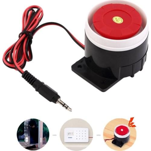 Super Loud Indoor Siren 120dB Wired Alarm System Speaker DC 12V Indoor Siren Durable Mini Horn Siren For Home Security