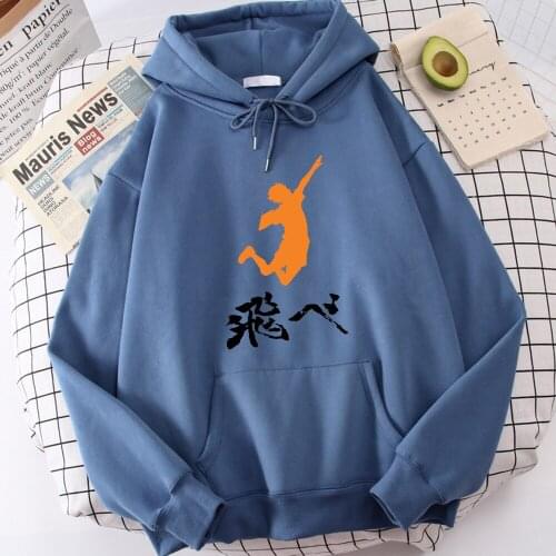 Sweatshirts Haikyuu Fly Japanese Anime Printed Man Hoody Street Fashion Vintage Men Harajuku Hoodie Fleece Rock Mens Hoodies