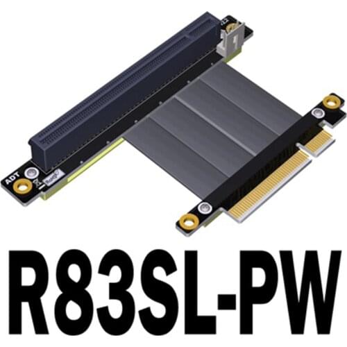 PCI-E x8 Extension Cable Pcie Riser Extender w SATA Cable for RTX3060 ETH Mining PCI Express 3.0 x8 Gen3 64G/bps Adapter Cable