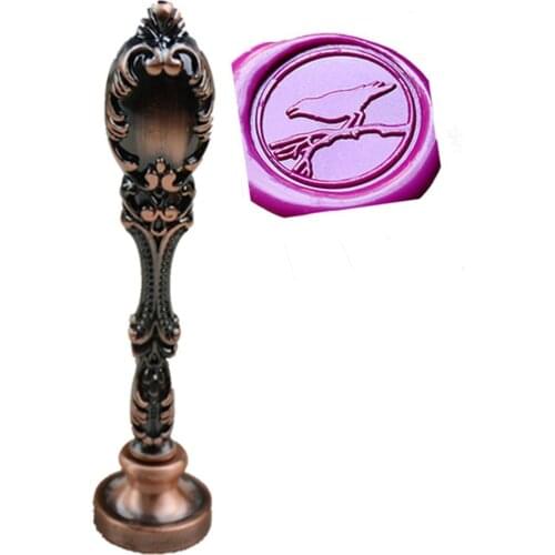 MNYR Vintage Bird On Branch Wax Seal Sealing Stamp Copper Handle Set