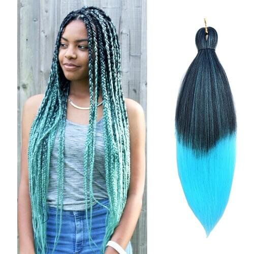ValenWigs 26'' 8Pcs/Lot EZ Braids Pre Stretched Braiding Hair Yaki Straight Crochet Hair Extensions Kanekalon Jumbo Braids Hair