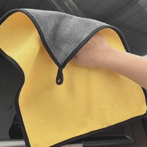 Coral Fleece Absorbent Car Cleaning Towel 30*30/40/60 Double-sided Non-linting Car Wash Towel Multifunctional Cleaning Towel