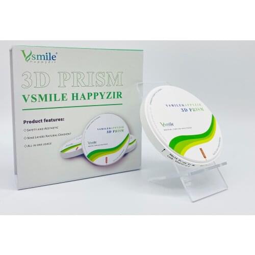 Vsmile Prism 3D Multilayer Dental Zirconia Block With Vita 16 98mm multilayer dental zirconia