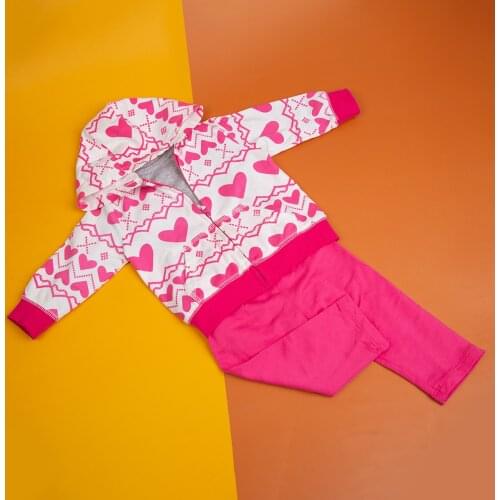KEIUMI High Quality Suit For 22-24 Inch Reborn Doll Pink Heart Clothes Accessories For Kid Newborn Baby Doll Collection