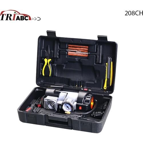 High Performance Lamp Car tire inflating pump Tool KIt Emergency Kit 180W 12V Auto Air Filling 101-150 Psi Electric Inflator