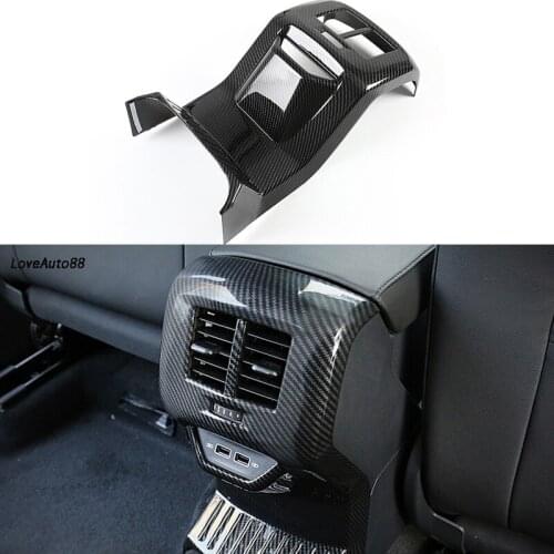 Rear Exhaust Air Outlet Decorative Frame Chrome Car Interior Central Armrest Box for Volkswagen VW T-ROC 2017 2018 2019 2020