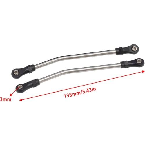 2Pack 1/10 RC Steering Servo Link for Axial RR10 90048 90053 Replacements