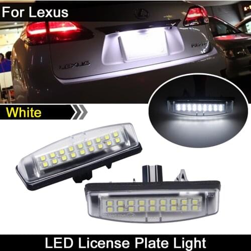 For Lexus IS 200/300 LS 430 GS 300/400/430 ES 300/330 RX 300/330/350 Car Rear White LED License Plate Light Number Plate Lamp