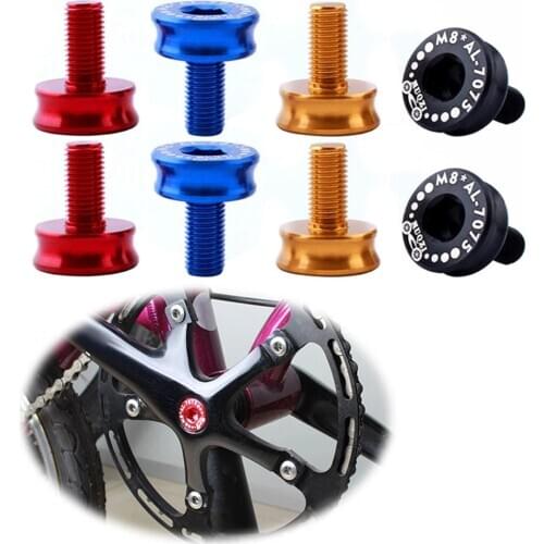 2Pcs M8 Square Hole Sealed Waterproof Crankset Screw MTB Folding Bike Bottom Bracket Bolts Screw