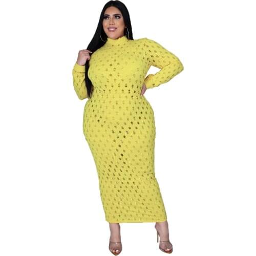 2021 Spring Autumn 4XL 5XL Plus Size Womens Clothing Dashiki African Fashion Dress See Through Long Sleeve Mesh Maxi Dresses