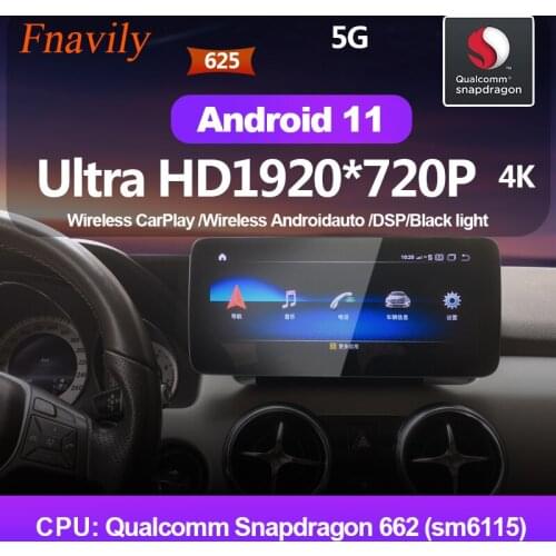 Fnavily Android 11 Car Radio For Mercedes Benz GLK Class X204 GLK220 GLK300 GLK350 GLK250 NTG4.5 player audio Multimedia 12.3"