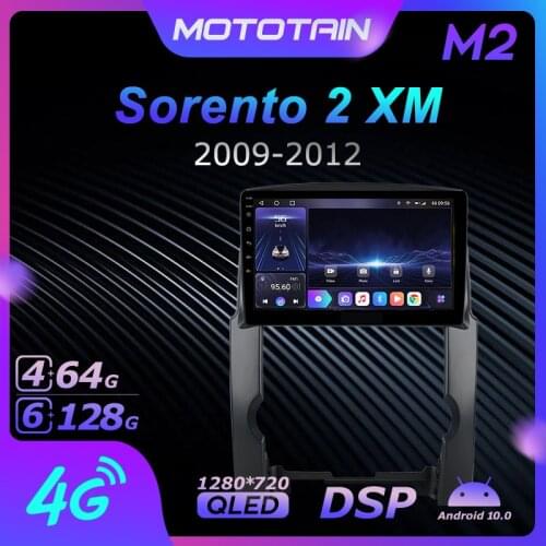 Mototain Android 10.0 6G+128G Car Radio Stereo for Kia Sorento 2 XM 2009 - 2012 Auto Audio GPS 4G LTE System head unit 1280*720