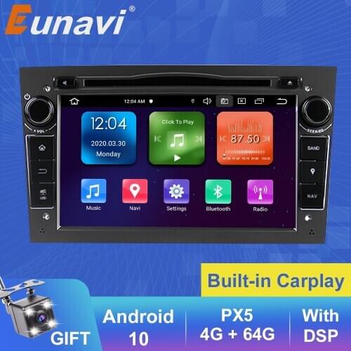 Eunavi 2 DIN Car Multimedia Player Android 10 Radio Audio Auto DVD GPS For Opel Astra Meriva Vectra Antara Zafira Corsa Vauxhall