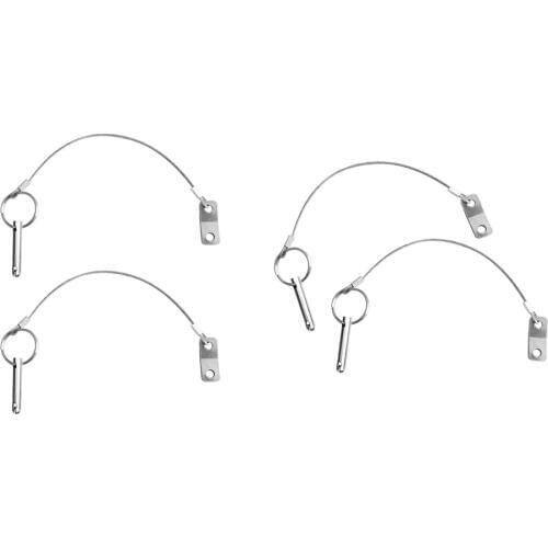 4 Pieces Stainless Steel Boat Bimini Top Quick Release Ball Pin with Lanyard