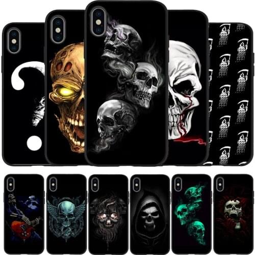 Grim Reaper Skull Skeleton Black TPU Silicone Soft Phone Case For iPhone 11 12 Pro X XR XS MAX 5 6 7 8 Plus SE 2020