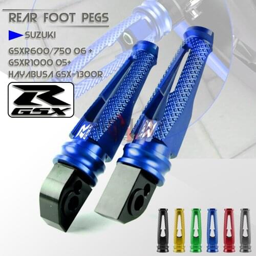 CNC Rear Foot Pegs Motorcycle Passenger Footrest Pedal for SUZUKI GSXR 600 750 1000 GSX1300R GSX-R600 GSX-R750