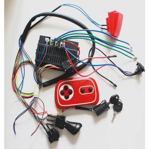DC 24V Children Electric Car DIY Modified Wires and Switch Kit,with 2.4G Bluetooth Remote Control Self-made Baby Electric Car