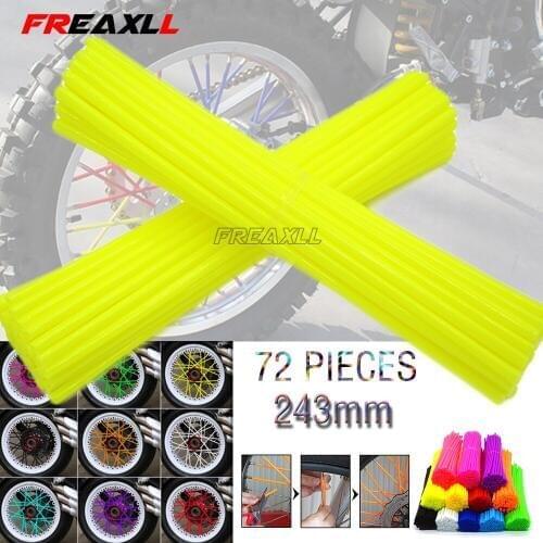 For HONDA CR YZ RM KX CRF YZF RMZ KXF WR X 72Pcs/Pack Off-road Bike Wheel spoke skin Colorful Motocross Rims Skins Covers
