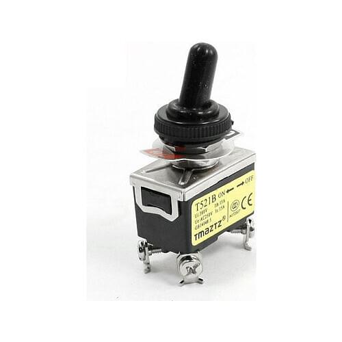 DPST Self Locking ON/OFF 2 Position Toggle Switch 380V 15A w Cover