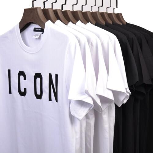 DSQICOND2 Brand ICON Letter Summer Cotton Soft Slim Tshirt Tops Tee for Men Women cotton Baseball Cap Snapback Outdoor Dad Hat