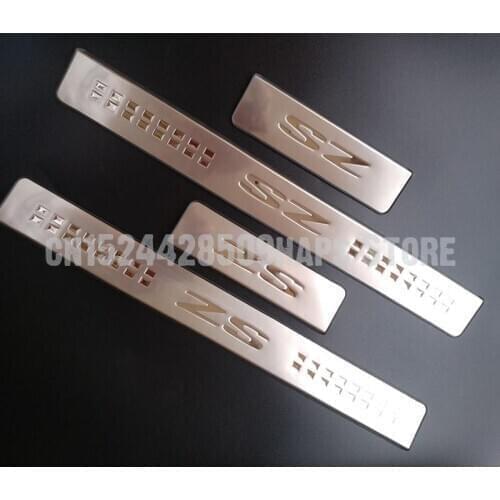 Door external sills plate,scuff plate threshold for MG ZS 2017-2019 , stainless steel,auto accessories