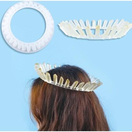 Bride Head Crown Resin Mold King Queen Princess Round Crowns DIY Silicone Mould UV Epoxy Craft Hair Accessories Wedding Decor