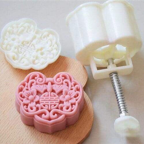 Hand-Pressure Moon Cake Mould Traditional Chinese Style Pastry Tool Moon Cake Maker Bath Bombs Food-Grade Plastic DIY