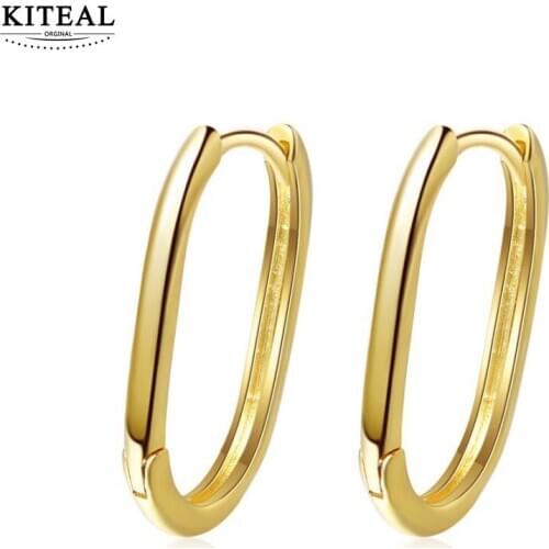 KITEAL Birthday Gift silver plated Gentlewoman clip earrings Geometric women earing Fashion Popular Luxury Jewelry