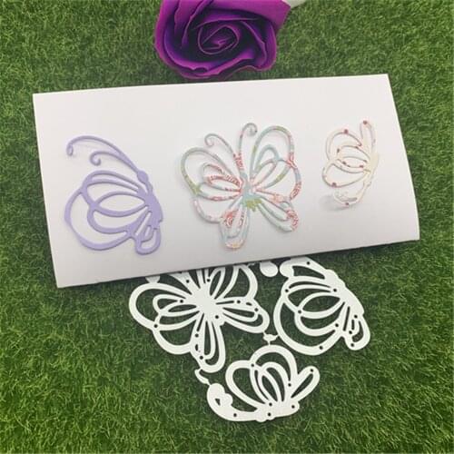 Beautiful Three Butterfly flower Metal Cutting Dies For DIY Scrapbooking Album Embossing Paper Cards Decorative Crafts