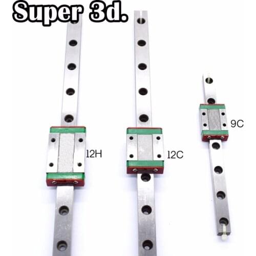 12mm Linear Guide 135/ 320/400/ 500/ 600mm + 1pcs MGN9C/12C/12H/12 slider block bearing linear guide for 3D printer cnc parts