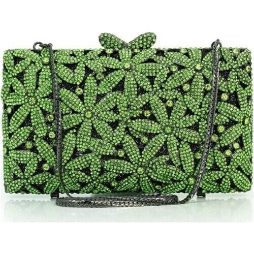 Clutch Rhinestone Fashion Ladies Bridal Wedding Party Flower Purse Women Evening Purses and Handbags Luxury Desige