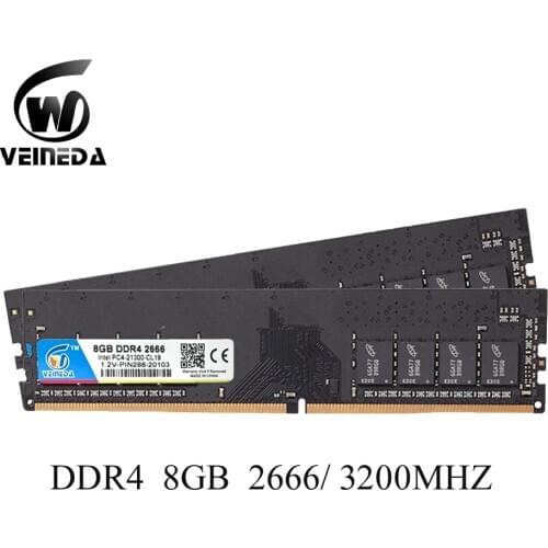 Dimm Ram DDR4 4gb 8gb 16gb 2400 2666 3200 PC4-17000 288pin Memory Ram For All Intel And AMD Desktop Compatible ddr 4 2133 Ram