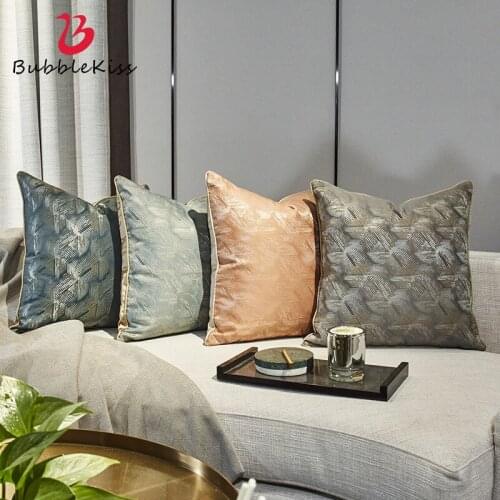 Bubble Kiss Home Light Luxury Embroidered Cushion Cover Sofa Bed Decorative Square Pillowcase Geometric Throw Pillow Cover New