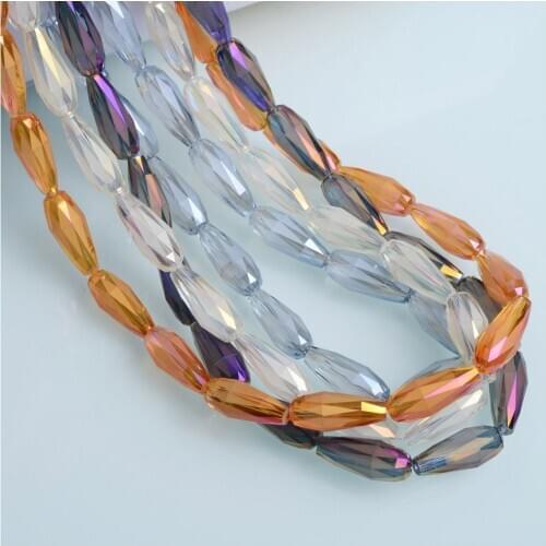 New arrival Triangle Faceted Teardrop Beads 8x19mm Matte Drop Beads for Jewelry Making