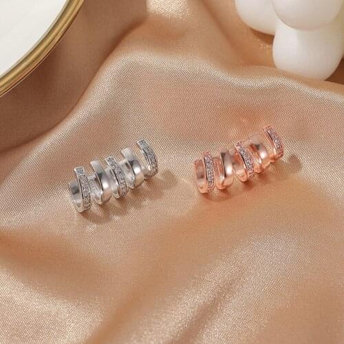 No Pierced Gold Silver Color Earcuff Earrings Crystal Clip Earrings Ear Bone Fake Cartilage Ear Cuff Without Pierced Jewelry