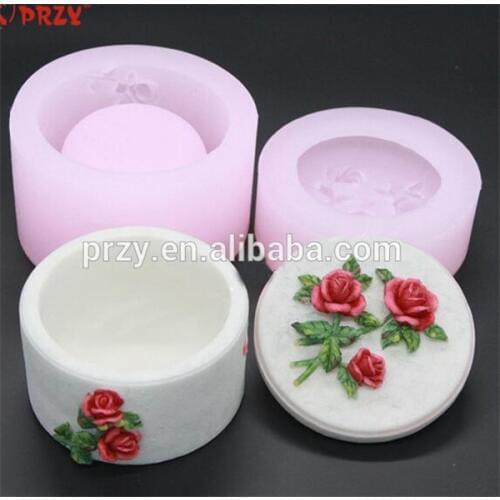 Silicone Mold DIY Gift Round Jewel Case Silicone Mold Round Shape Mini Storage Box Silicone Mold Clay Resin Aroma Stone Moulds