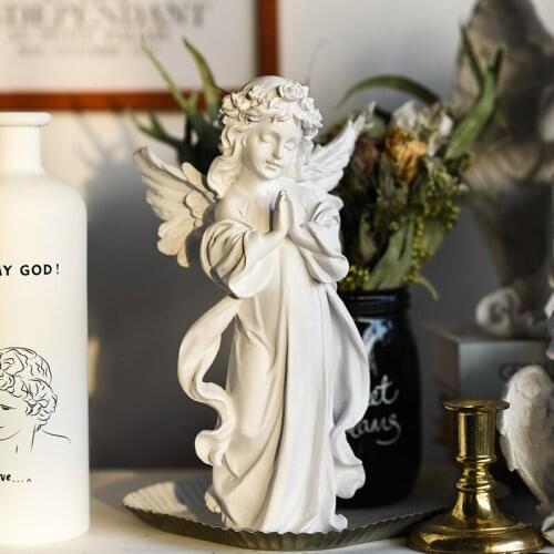 Nordic creative home crafts angel girl sculpture living room bookcase decoration crafts Resin Statue ornaments home decoration