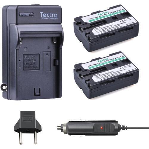 Tectra 2pcs NP-FM500H 7.2V/1800mAh Li-ion Camera BATTERY+ Digital Charger+Car Plug For SONY A57 A65 A77 A99 A350 A550 A580 A900