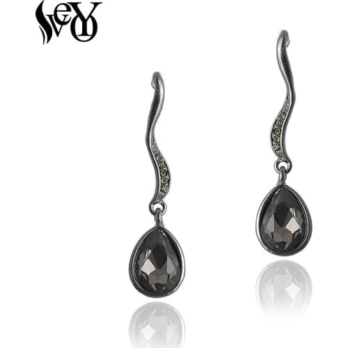 VEYO Elegant Lady Crystal Drop Earrings Rhinestone Party Dangle Earrings for Women Fashion Jewelry New Wholesale