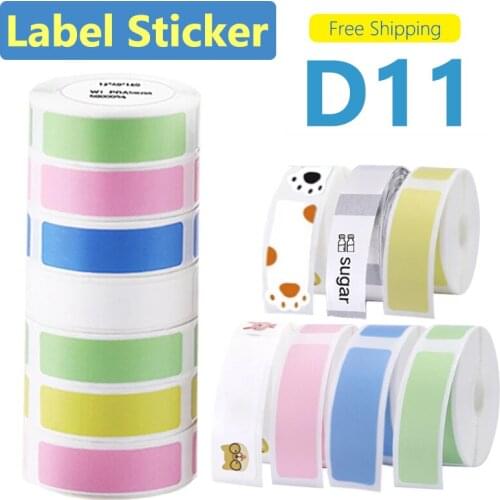 Niimbot D11 Waterproof Anti-Oil Tear-Resistant Price Label Pure Color Scratch-Resistant Label Paper Roll